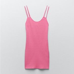 Hot Pink Spaghetti Strap Mini Dress